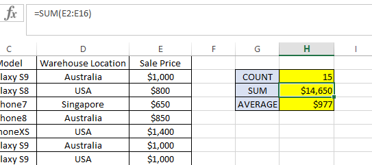 So verwenden Sie COUNTIFS, SUMIFS, AVERAGEIFS in Excel