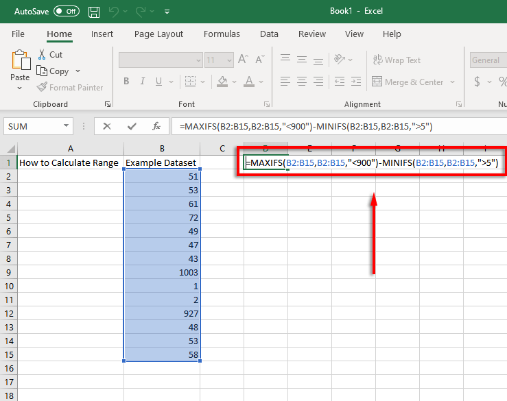 Cara Mencari dan Mengira Julat dalam Excel