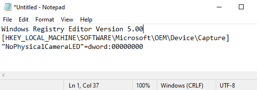 Windows 10에서 웹캠 켜기/끄기 OSD 알림을 켜는 방법