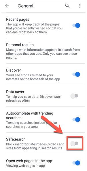 Hoe Google SafeSearch uit te schakelen