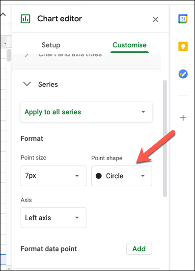 Google スプレッドシートで散布図を作成する方法