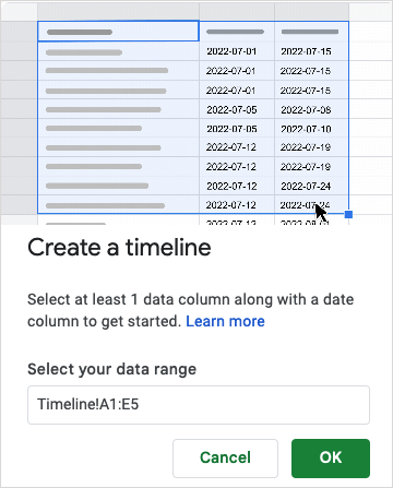 Google スプレッドシートのタイムライン ビューを使用してプロジェクトを管理する方法