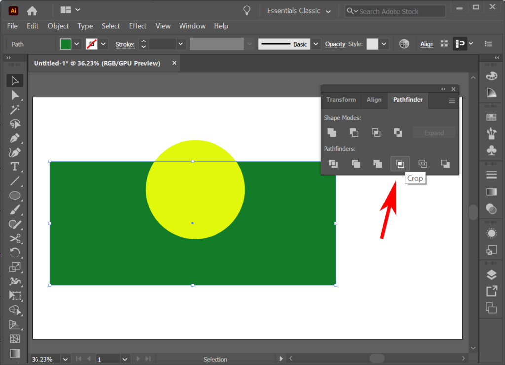 Come ritagliare una forma in Illustrator