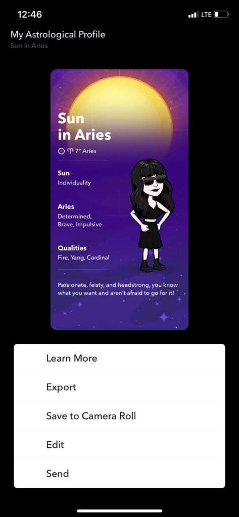 Come utilizzare il profilo astrologico su Snapchat