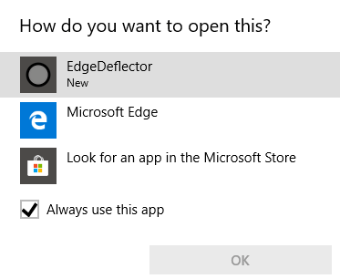 Como ignorar o Microsoft Edge no Windows 10