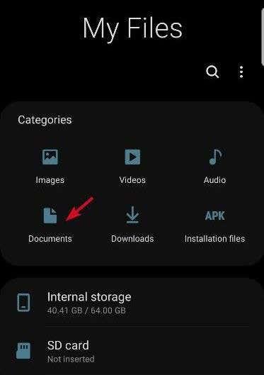 Como transferir arquivos do armazenamento do Android para um cartão SD interno