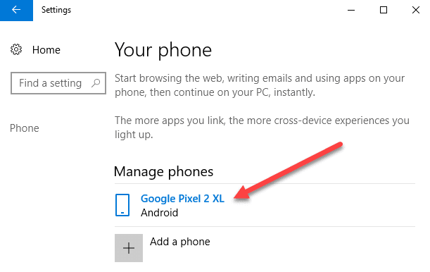 Como vincular seu smartphone Android ao Windows 10