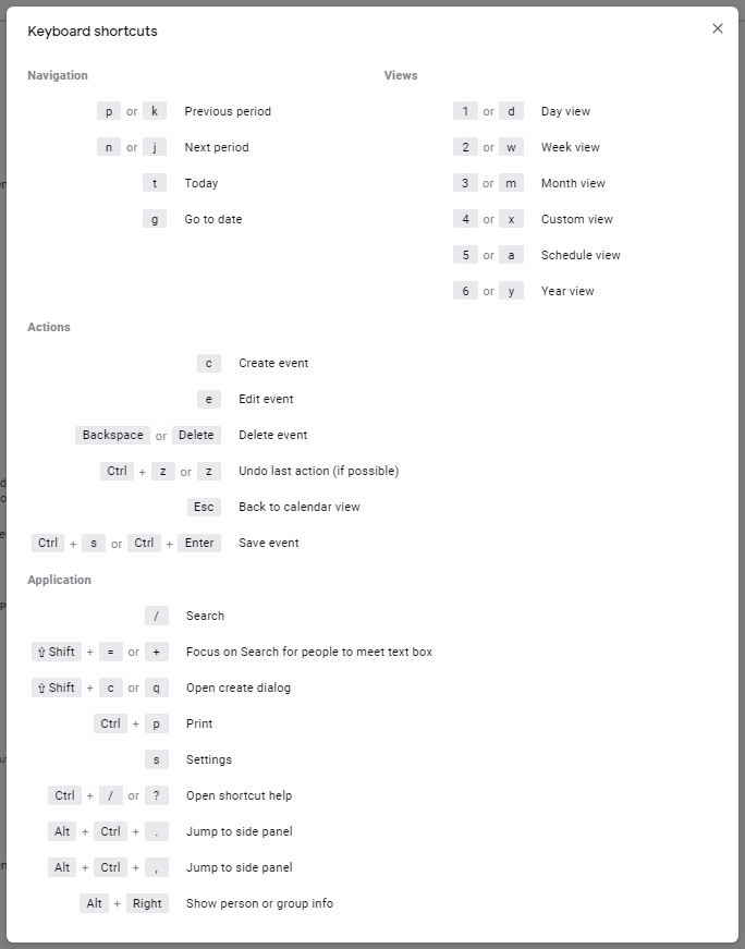 23 raccourcis clavier pratiques pour Google Agenda