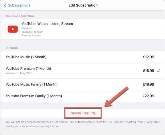 如何取消或暫停 YouTube Premium 訂閱