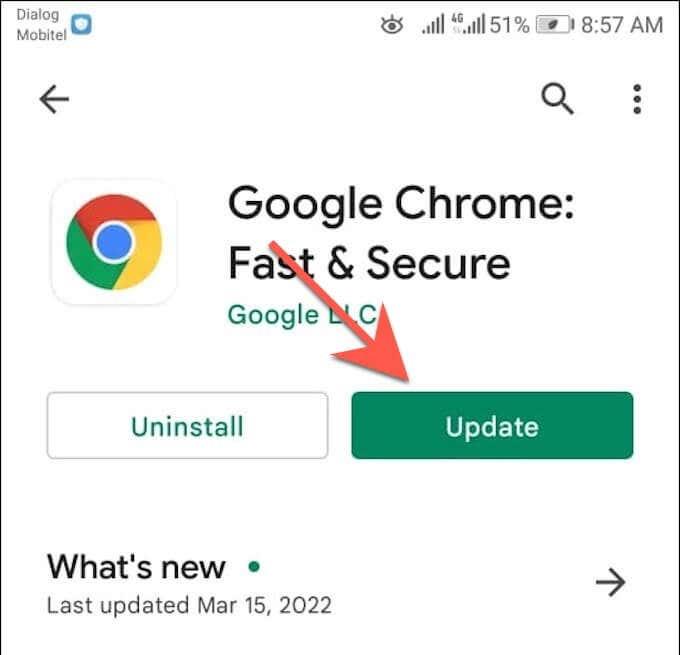 Cum să vă actualizați browserul web pe Android
