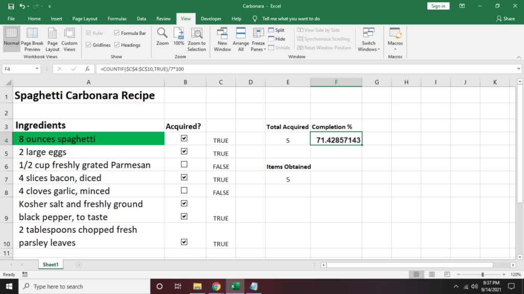 Cara Membuat Senarai Semak dalam Excel