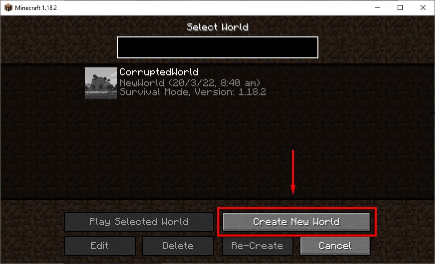 Como consertar um Minecraft World corrompido ou restaurar a partir do backup