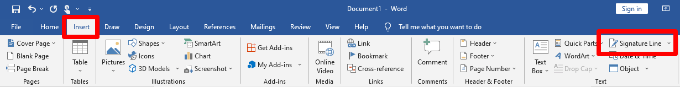วิธีแทรกลายเซ็นในเอกสาร Microsoft Word