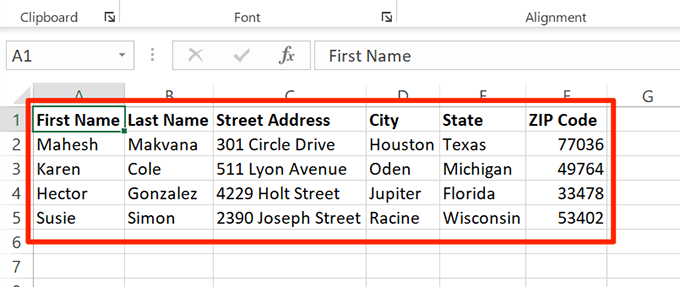 Jak tworzyć etykiety w programie Word z arkusza kalkulacyjnego programu Excel