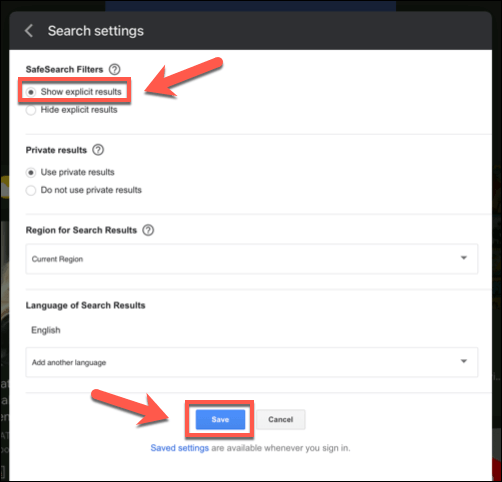 Cara Mematikan Google SafeSearch