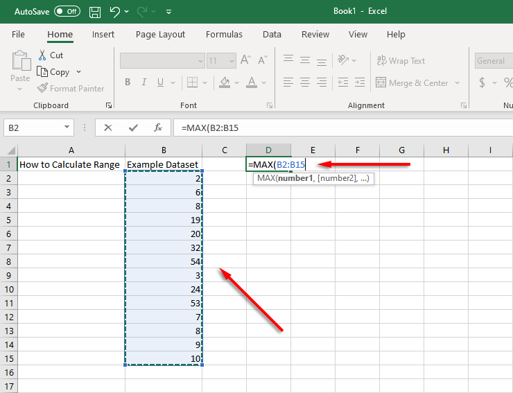Cara Mencari dan Mengira Julat dalam Excel