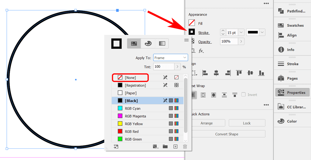 วิธีการโค้งข้อความใน InDesign