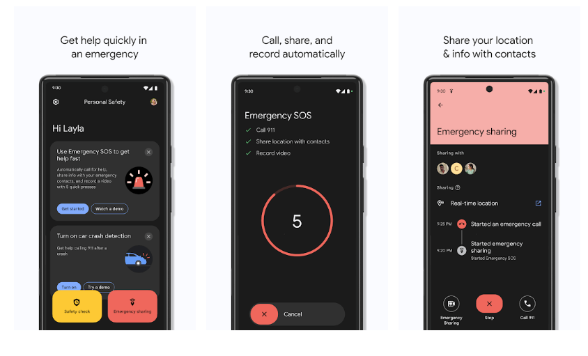 Google の Personal Safety アプリの使用方法