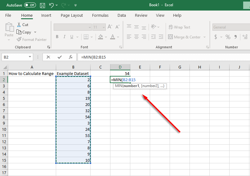 Cómo encontrar y calcular el rango en Excel