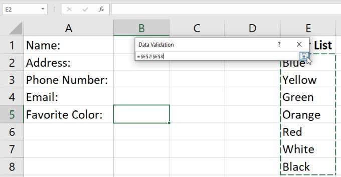 Excel でドロップダウン リストを作成する方法