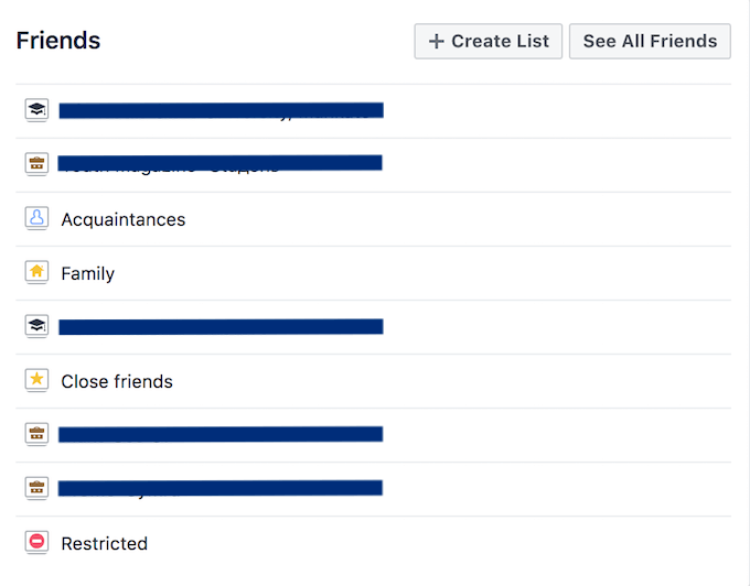 Facebook カスタム フレンド リストを使用してフレンドを整理する方法