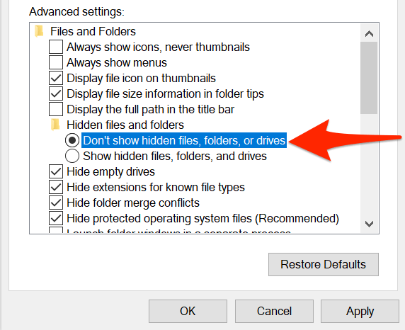 6 manieren om verborgen bestanden en mappen weer te geven in Windows 10
