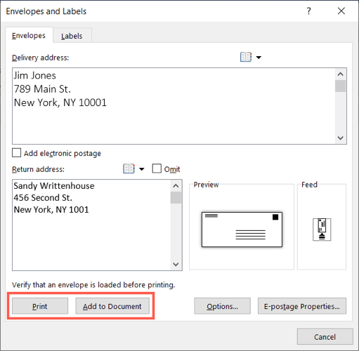 Como imprimir em um envelope no Microsoft Word