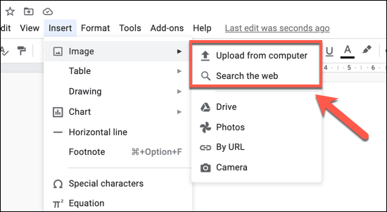 Como adicionar formas no Google Docs