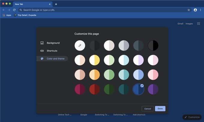Cum se schimbă fundalul în Google Chrome