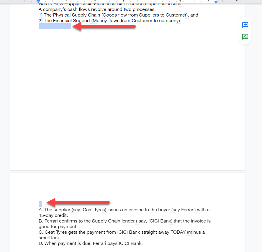 Comment supprimer une page dans Google Docs