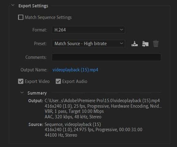 Como exportar projetos do Adobe Premiere Pro para MP4