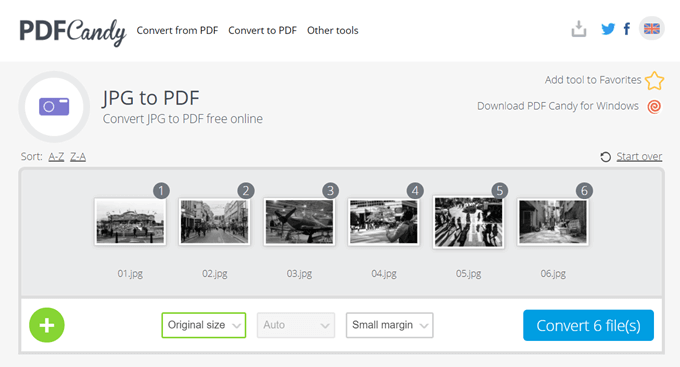 複数の画像を PDF ファイルに変換する方法