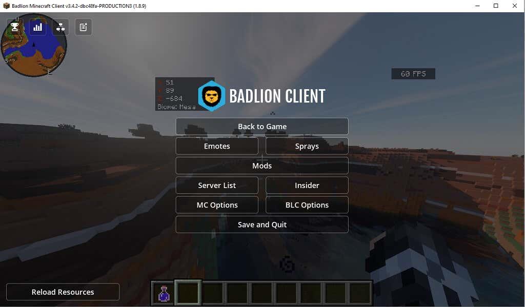 Cos'è il client Minecraft Badlion?