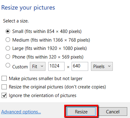 Cum să redimensionați în bloc fotografii folosind Windows 10