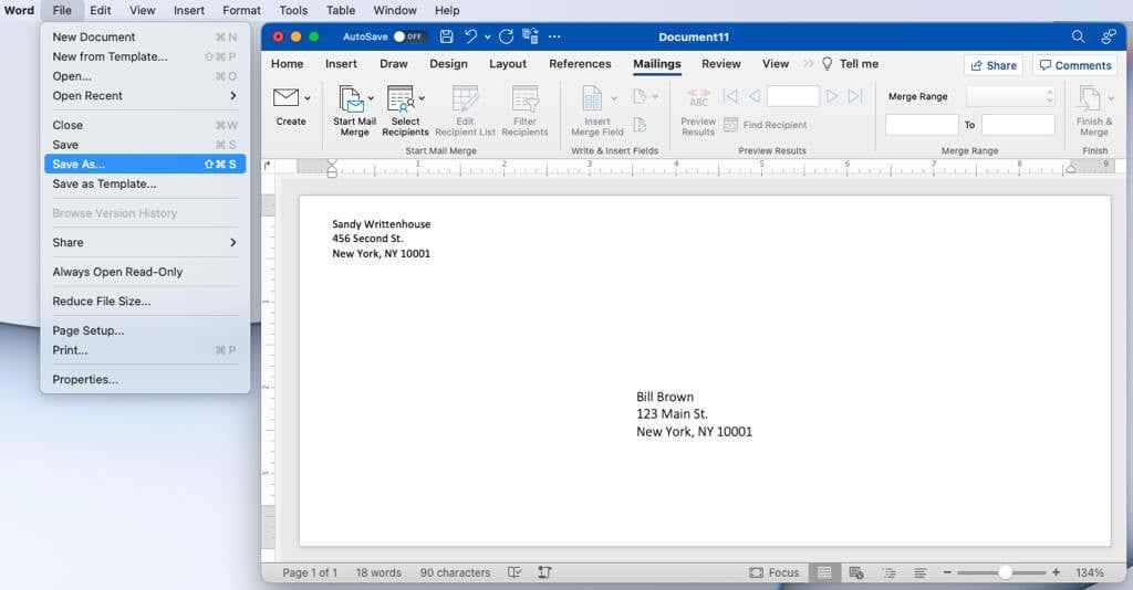 Como imprimir em um envelope no Microsoft Word