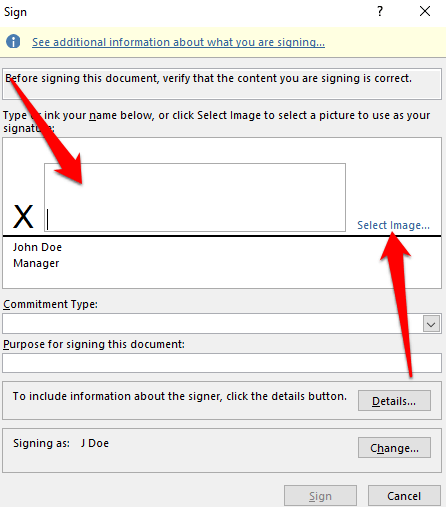 Een handtekening invoegen in een Microsoft Word-document