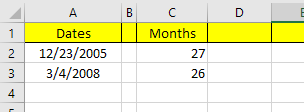 Datums aftrekken in Excel