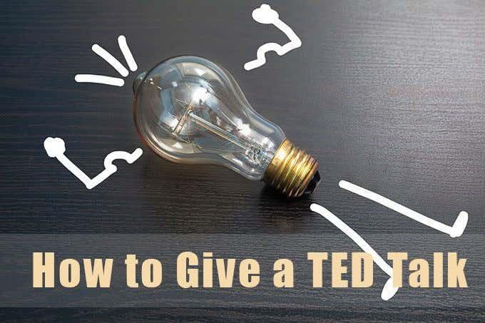 TED 토크를 제공하는 방법