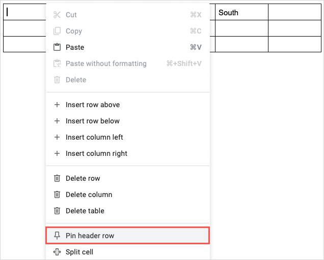 Cómo agregar, editar, ordenar y dividir una tabla en Google Docs