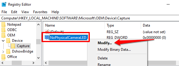 Como ativar/desativar as notificações OSD da webcam no Windows 10