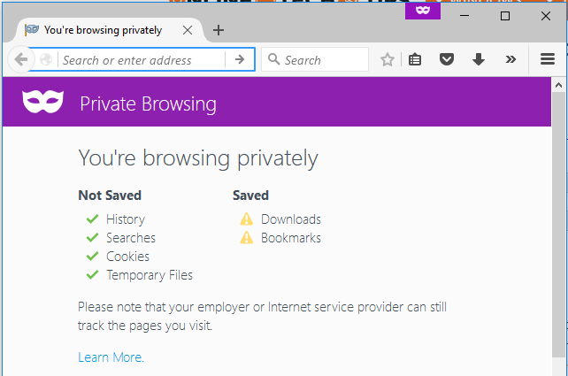 Cum să activați navigarea privată în Firefox