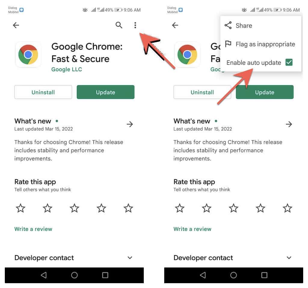 Cara Kemas Kini Pelayar Web Anda pada Android