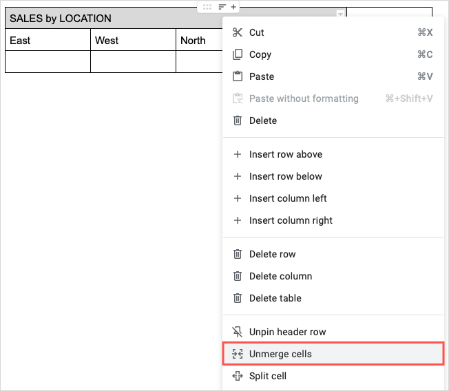 Come aggiungere, modificare, ordinare e dividere una tabella in Google Docs