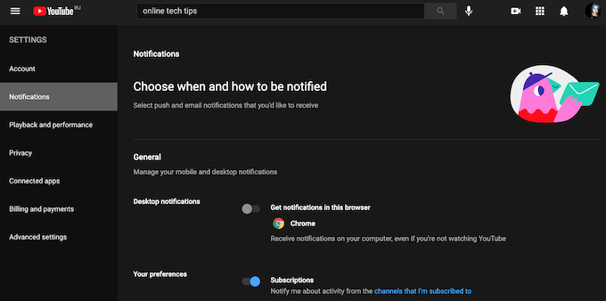 Como desativar e gerenciar as notificações do YouTube