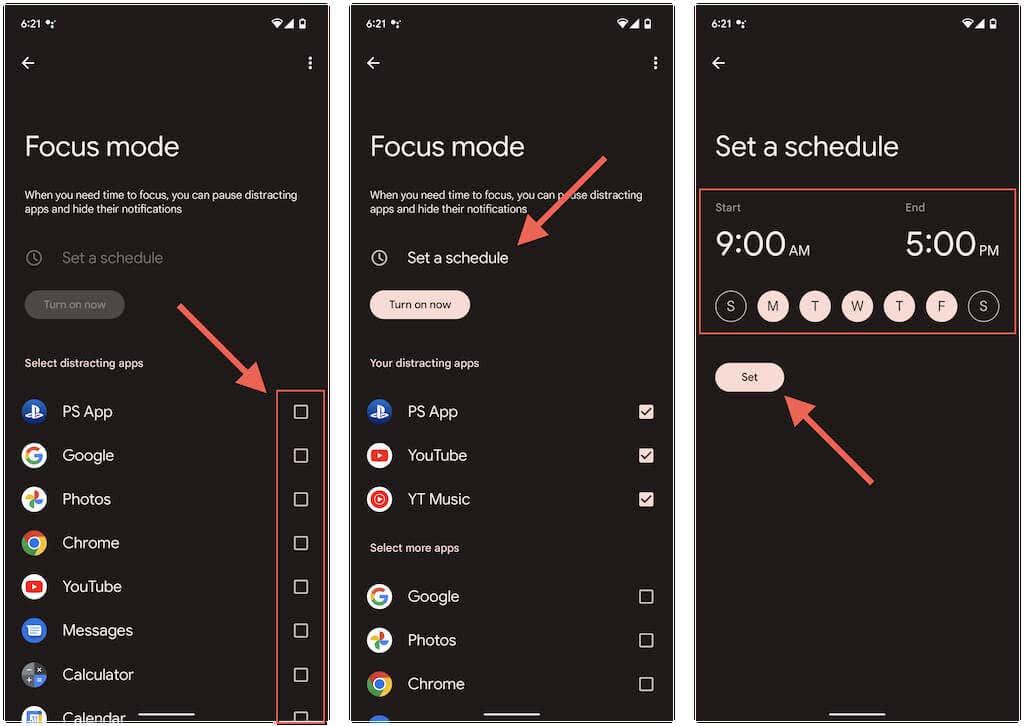 Como usar o modo de foco no Android