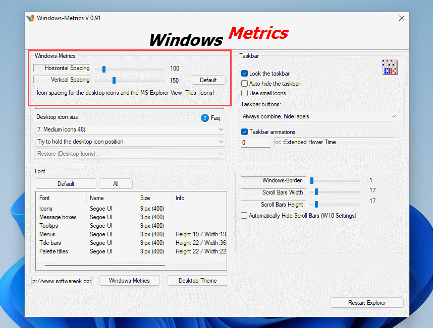 Come modificare la spaziatura delle icone del desktop in Windows 11/10