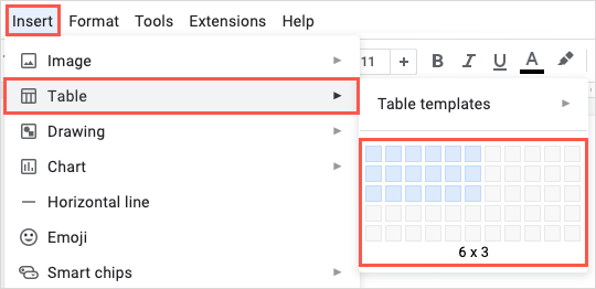 Cómo agregar, editar, ordenar y dividir una tabla en Google Docs