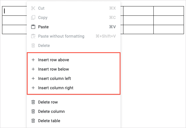 Como adicionar, editar, classificar e dividir uma tabela no Google Docs