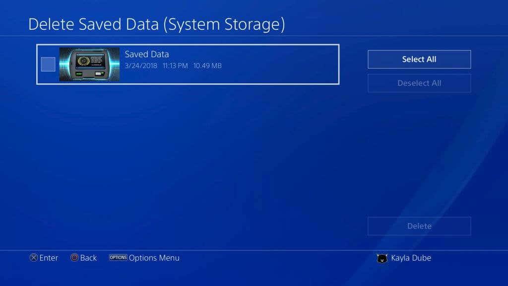 Come eliminare i dati di gioco su PS4