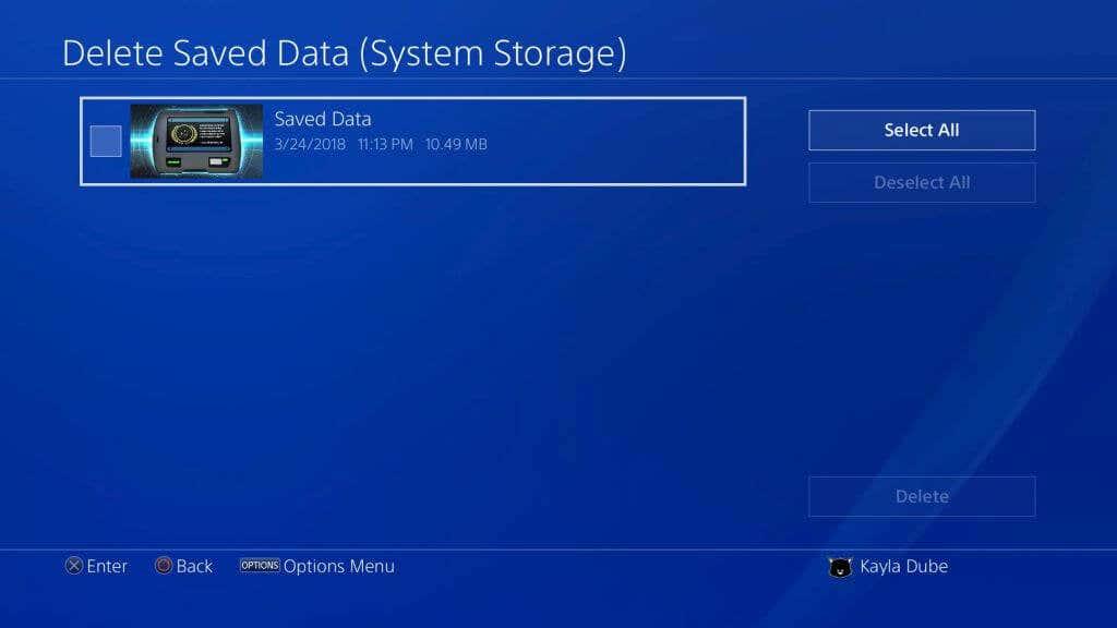 Cara Memadam Data Permainan pada PS4